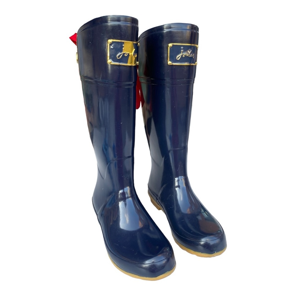 Joules Glossy Navy Women's Rain Boots